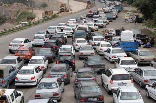 مسدود شدن آزادراه تهران- شمال و ترافیک سنگین‌ تر در جاده‌ چالوس