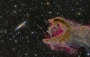 شکار ناسا از یک موجود فضاییِ در حال خوردنِ یک کهکشان